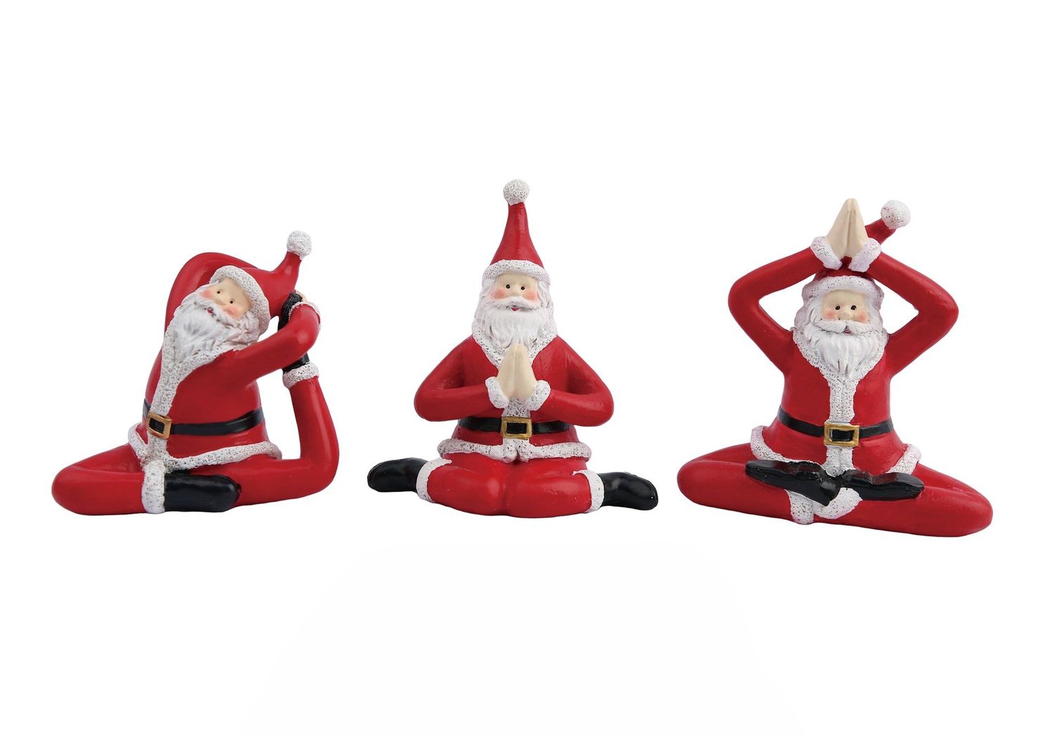 Mini Yoga Santa 3" - 3 Styles - Sold Individually