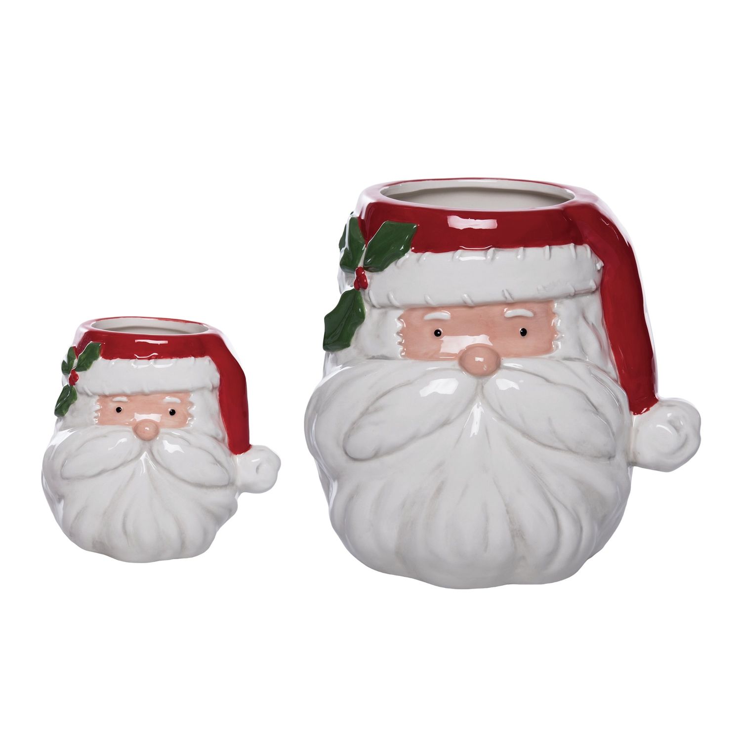 Santa Head Container - 2 Sizes - Sold Individually, Size: Small