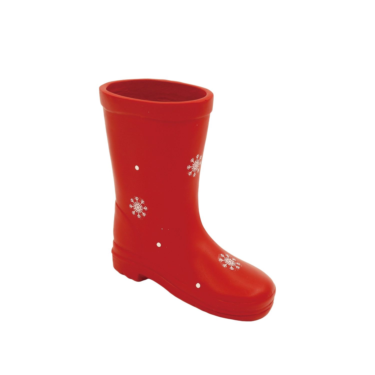 Resin Winter Boot Container Red