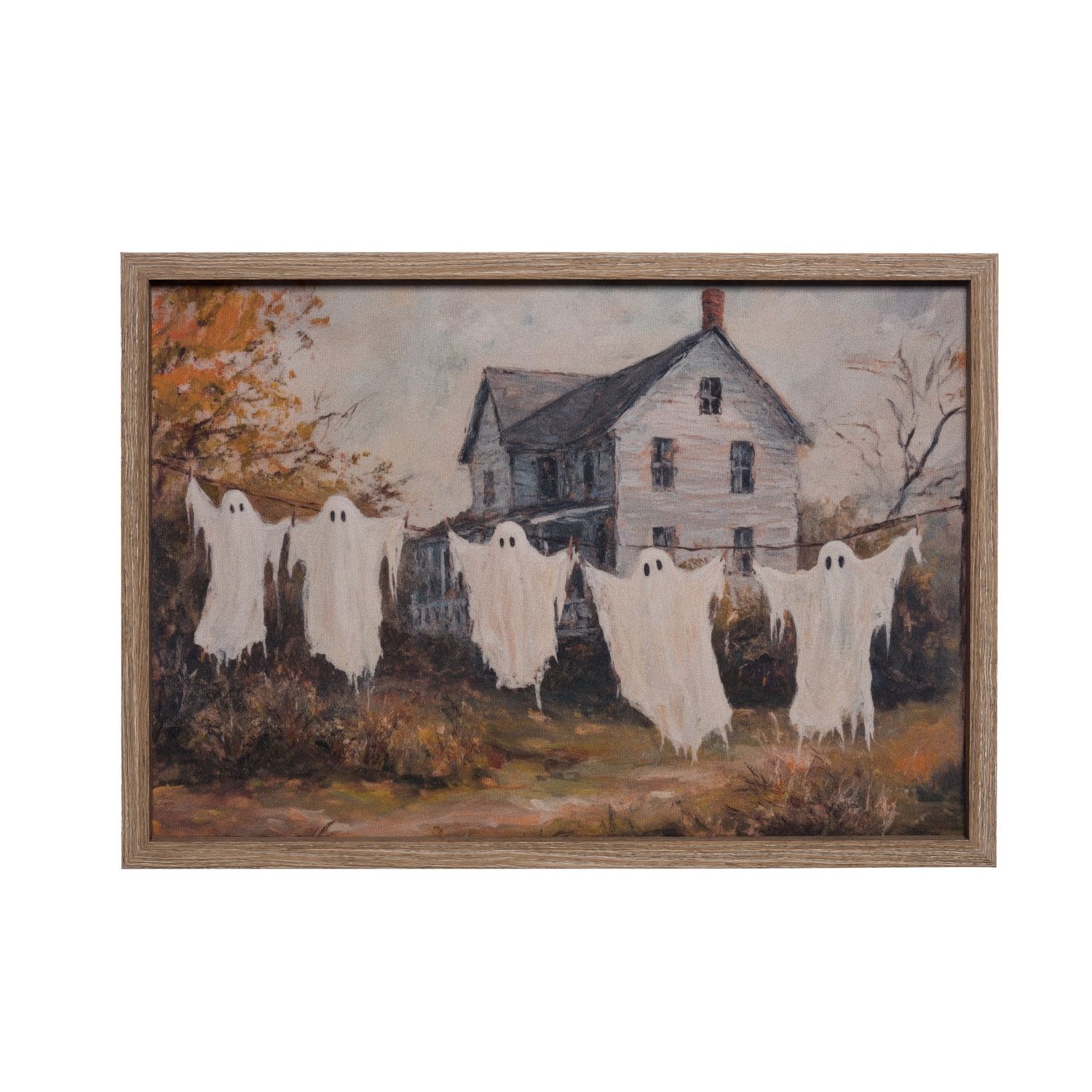 Clothes Line Ghosts Wall Decor 19" X 14"