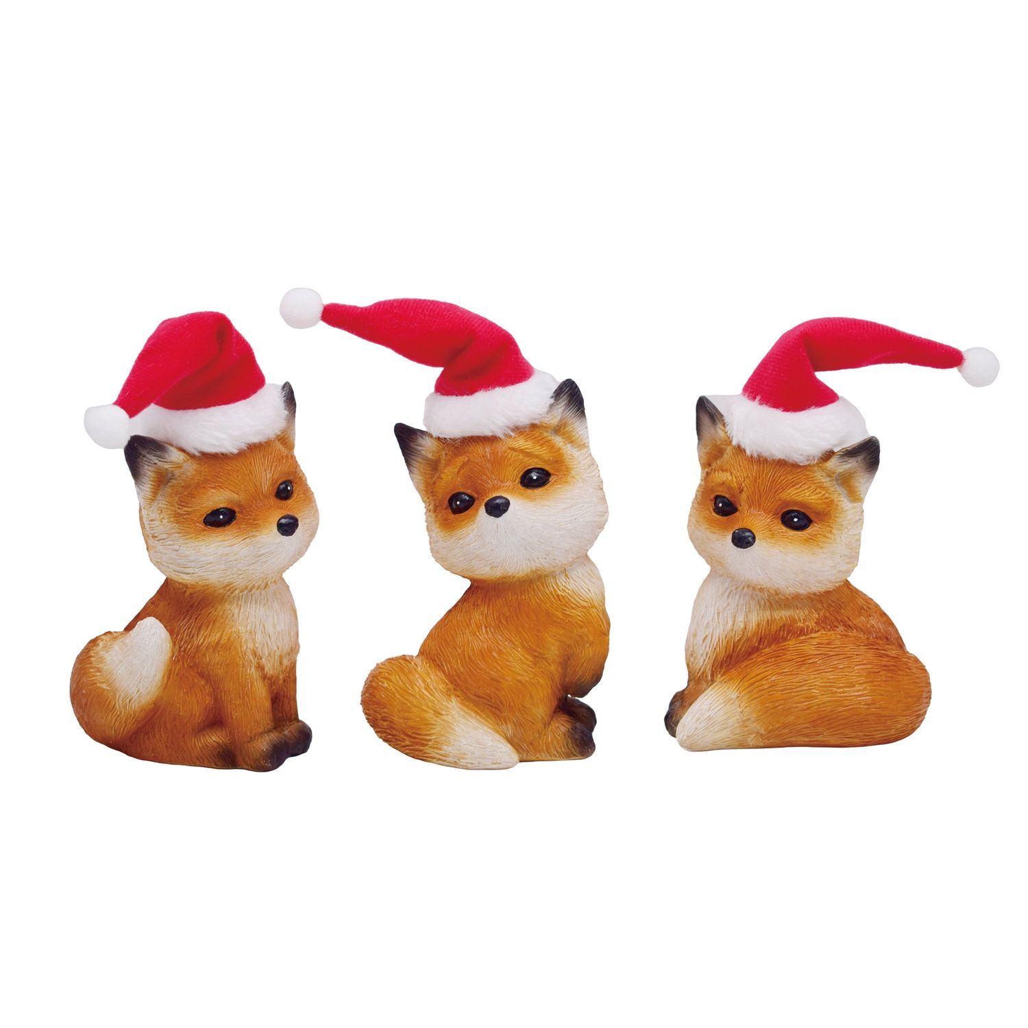 Resin Holiday Fox 3 Styles - Sold Individually