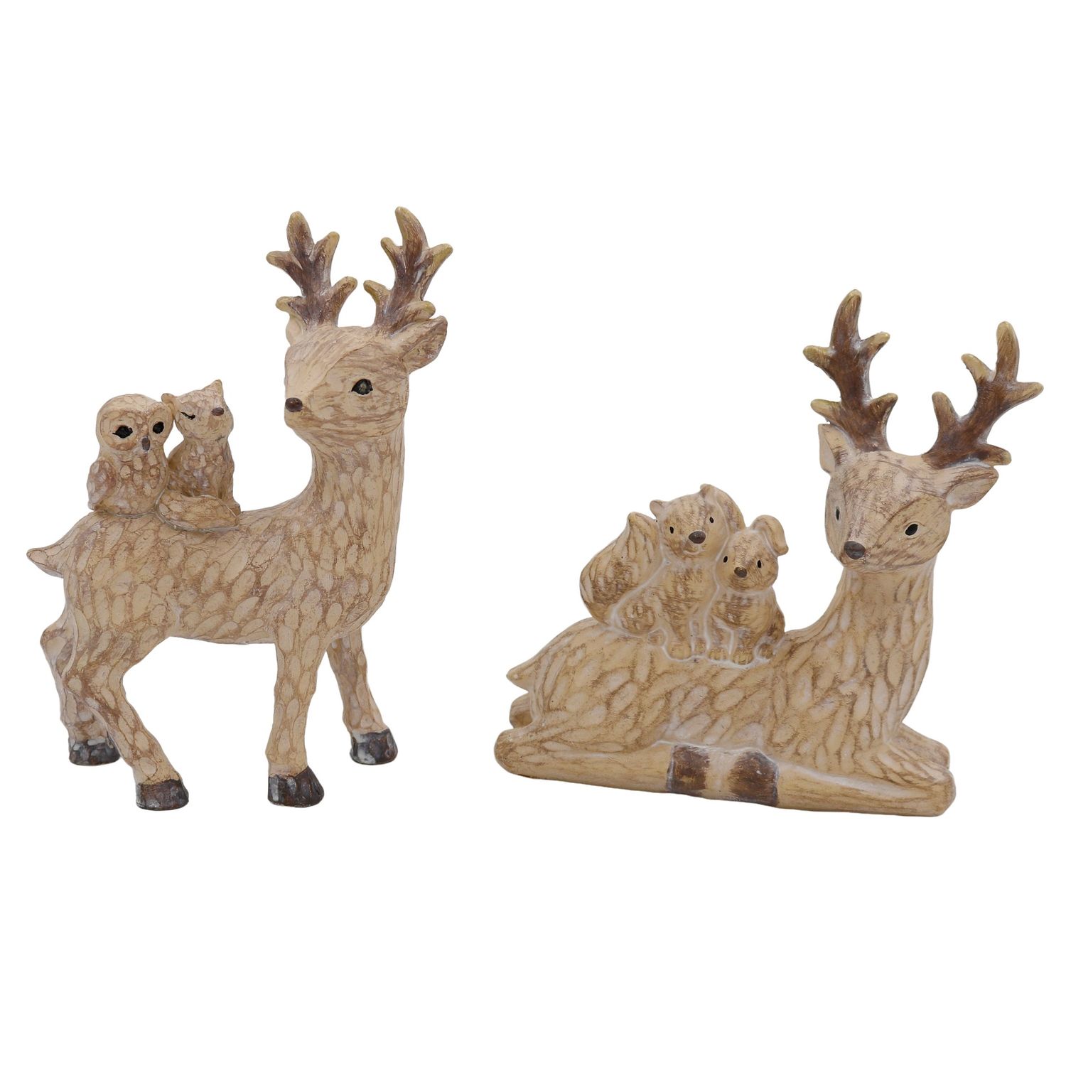 Resin Reindeer And Friends - 2 Styles - Sold Individually