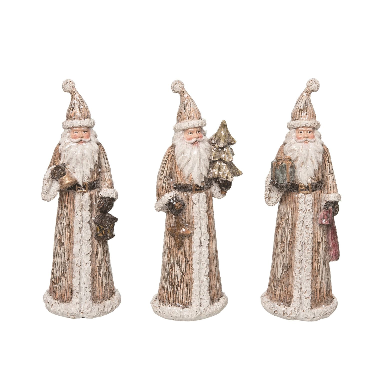 Gold Dusted Santa Figurine 6" - 3 Styles - Sold Individually