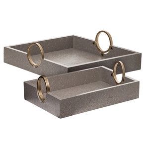 Grey Square Tray - Large - Sold Individually