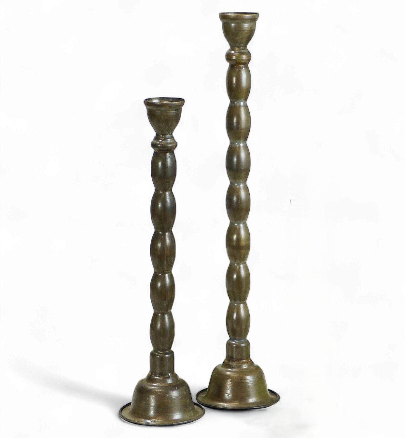 Bronze Candle Holder - 2 Sizes Available Medium And Large - Sold Individually, Size: Medium