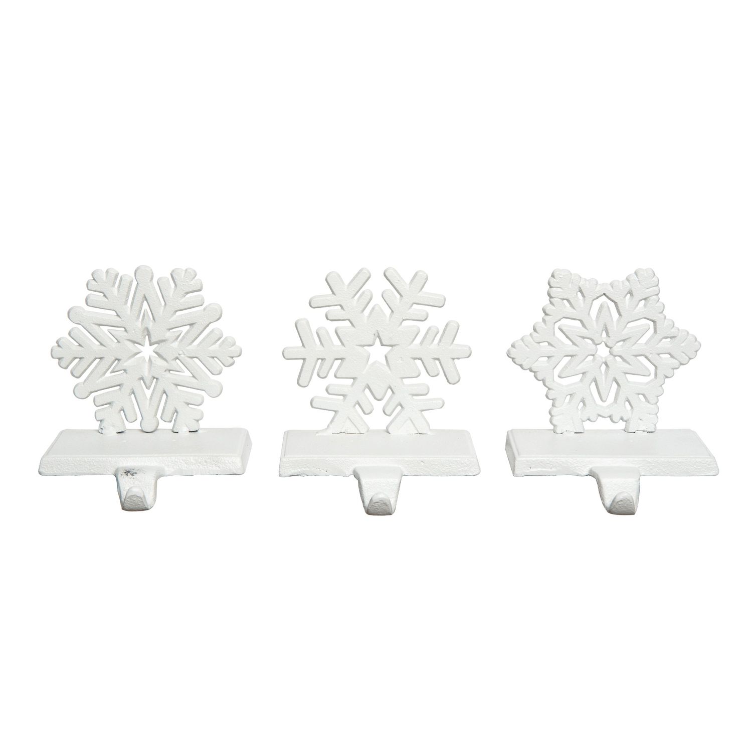 Stocking Holder Wite Snowflake - 3 Styles - Sold Individually