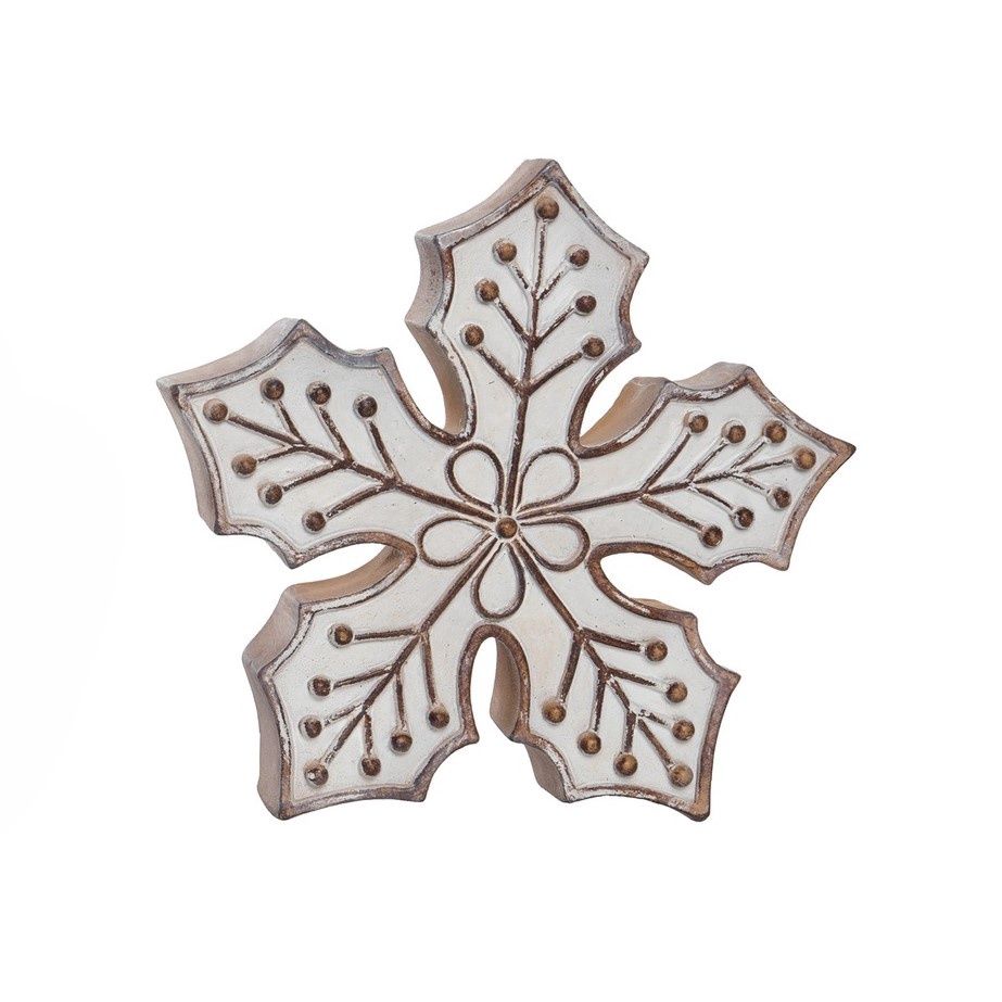 Natural Wood Snowflake Decor - 3 Sizes - Sold Individually