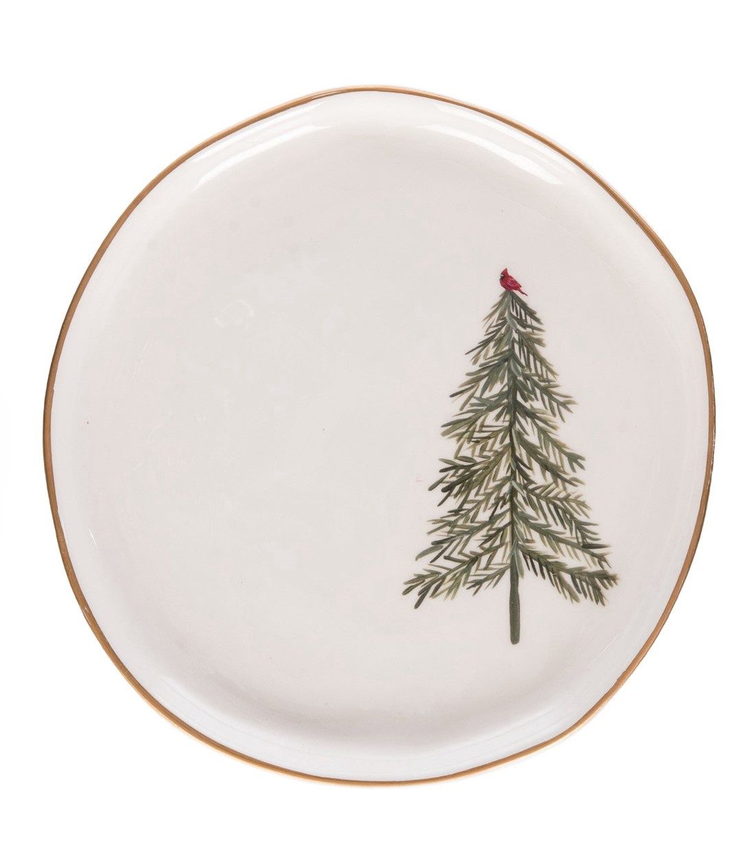 Ceramic Appetizer Plate - Cardinal Tree - Sold Individually