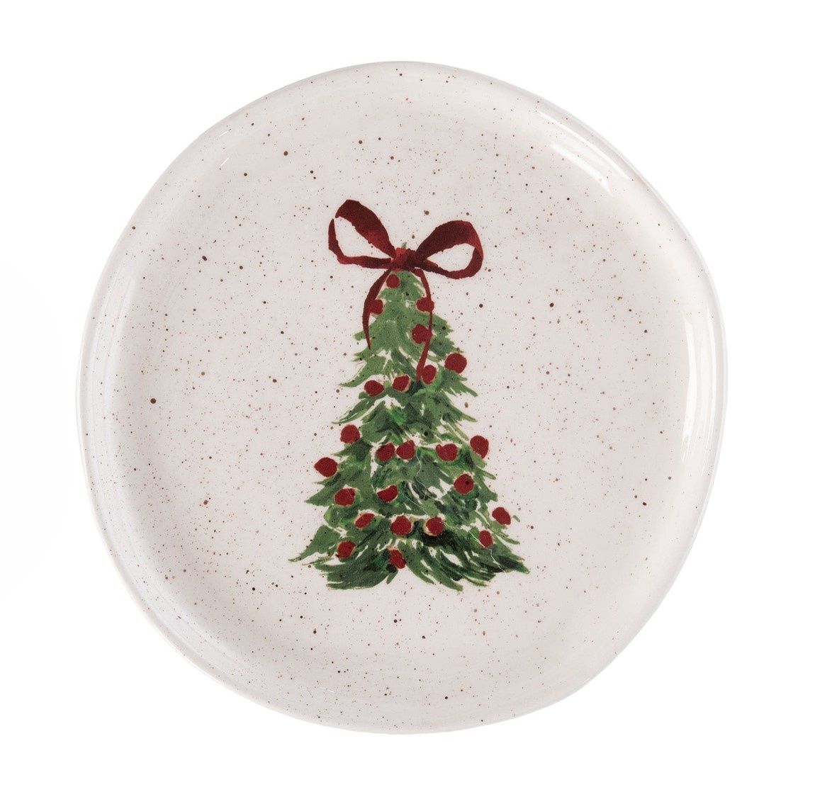 Ceramic Appetizer Plate - Holiday Tree - 4 Styles - Sold Individually