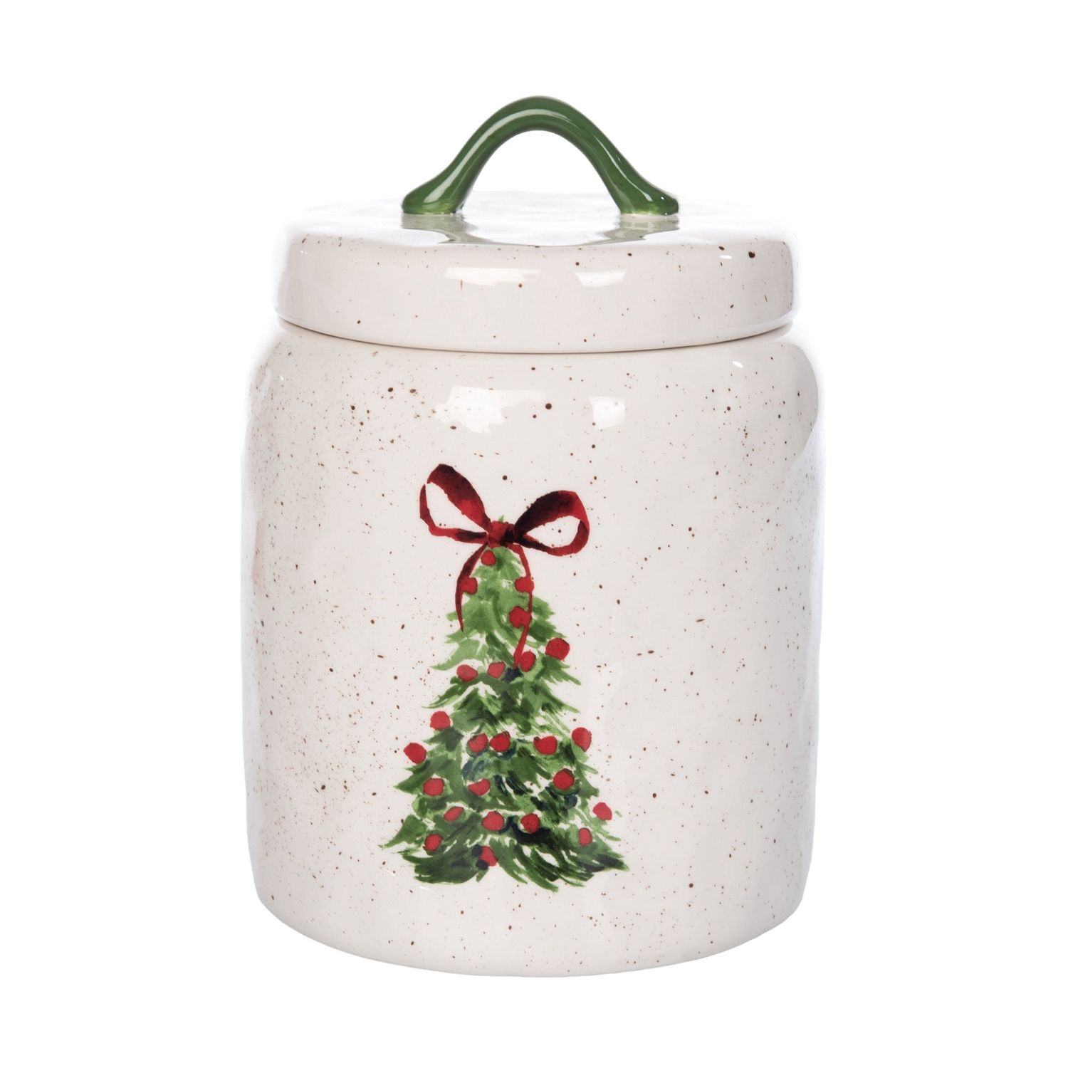 Cookie Jar With Lid - Holiday Tree