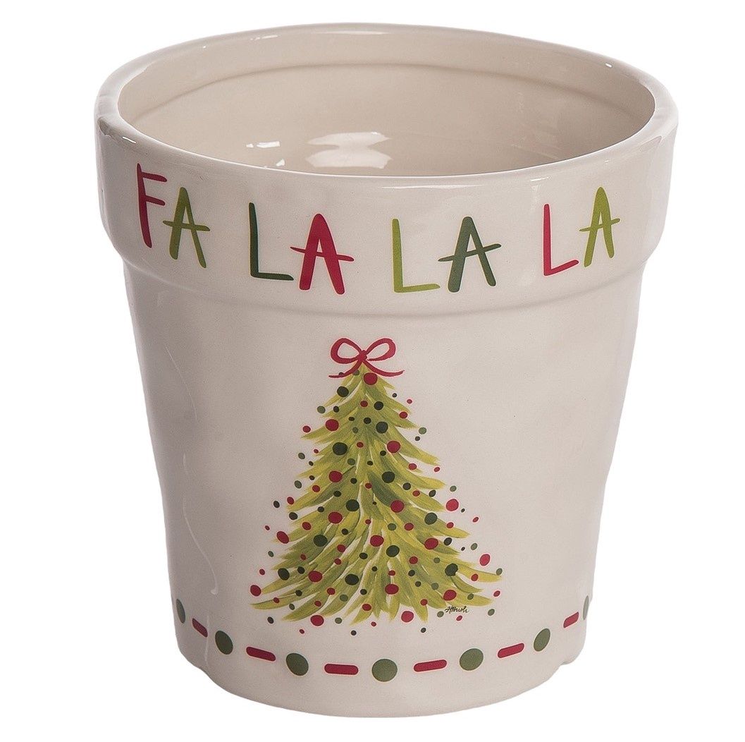 Ceramic Pot - Dot Tree - 2 Sizes Available Small &amp; Large - Sold Individually