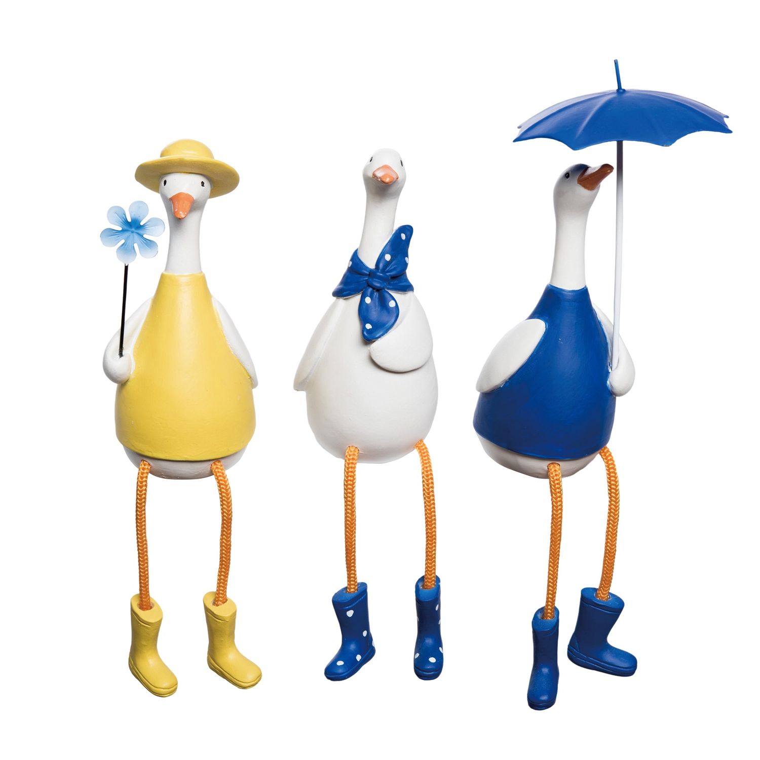 Resin Duck Spring Shelf Sitter - 3 Styles - Sold Individually