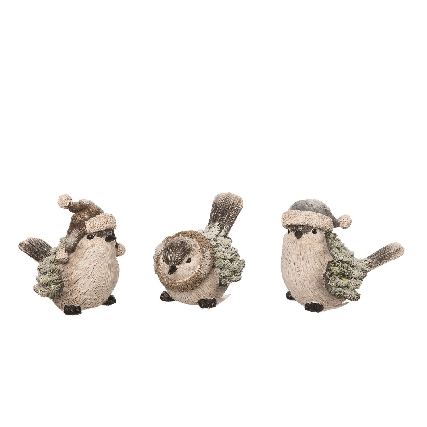Resin Snowbound Bird Figurine - 3 Styles - Sold Individually
