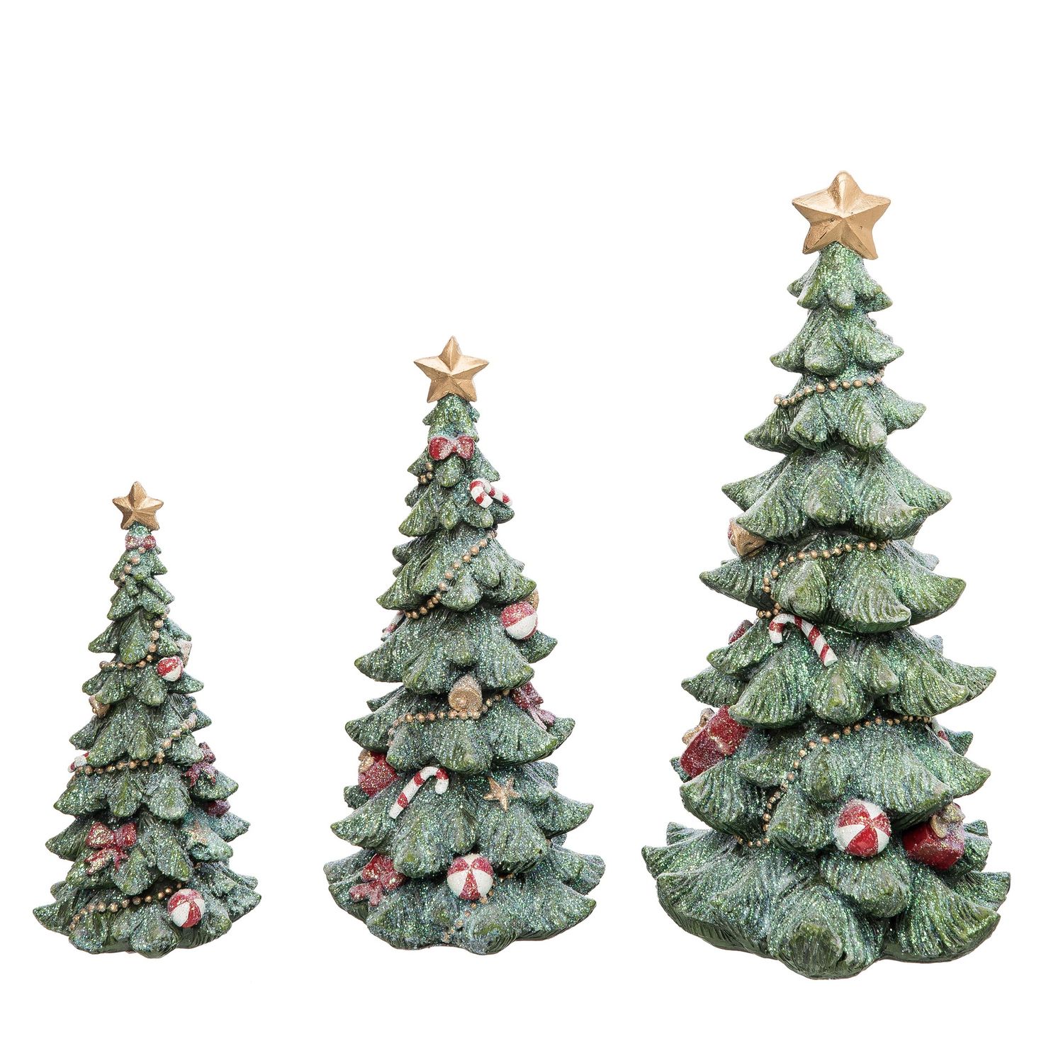Resin Christmas Glitter Tree - 3 Styles - Sold Individually
