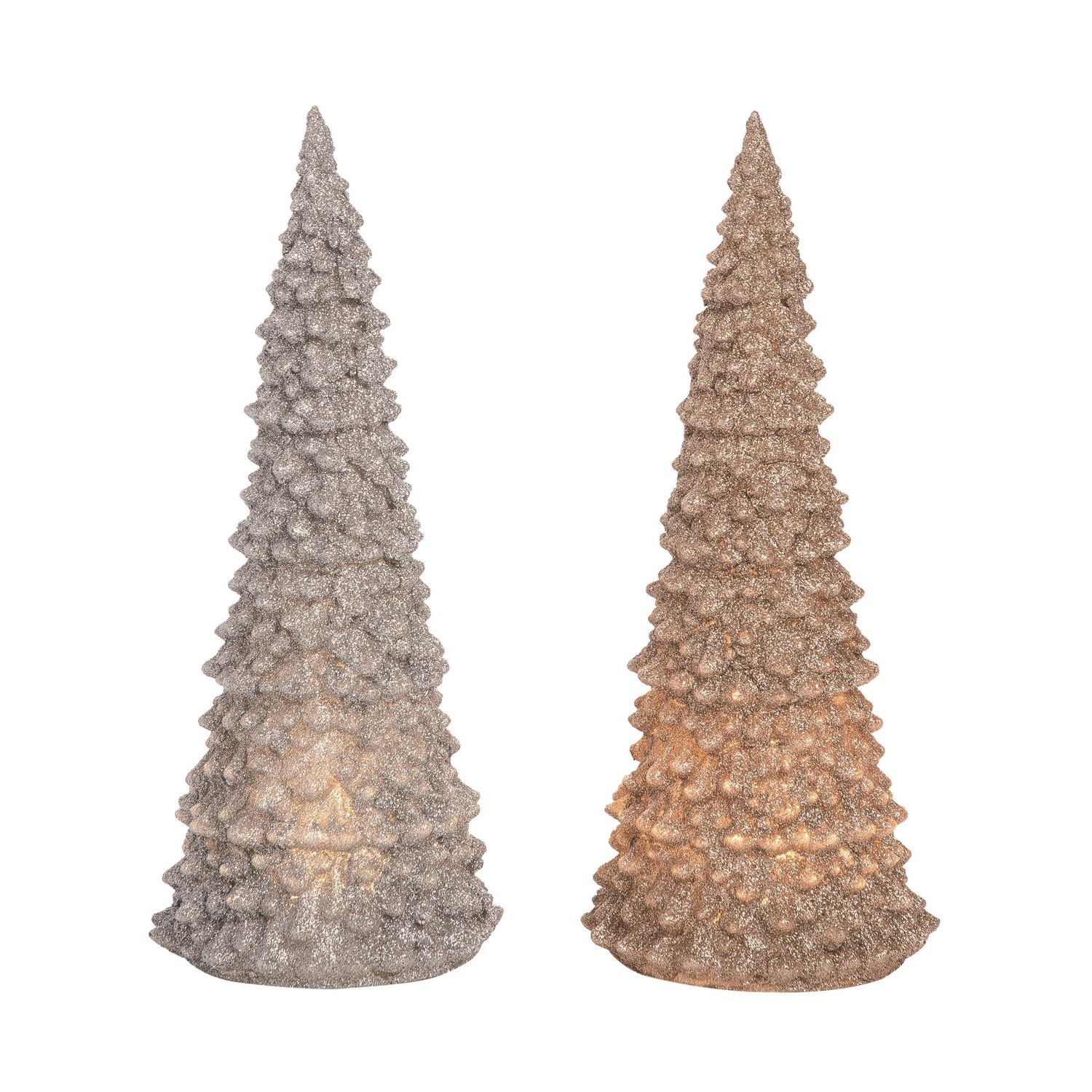 Light Up Christmas Tree X-Large - 2 Styles - Gold, Silver - Sold Individually