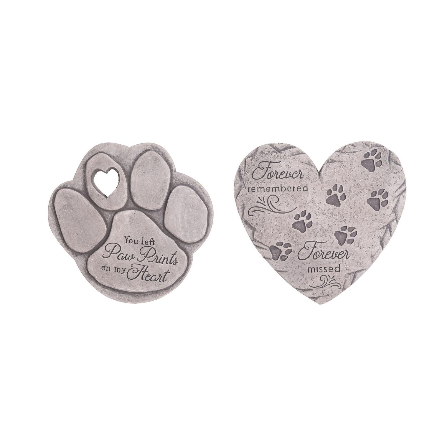Cement Pet Memorial Stepping Stone - 2 Styles - Sold Individually