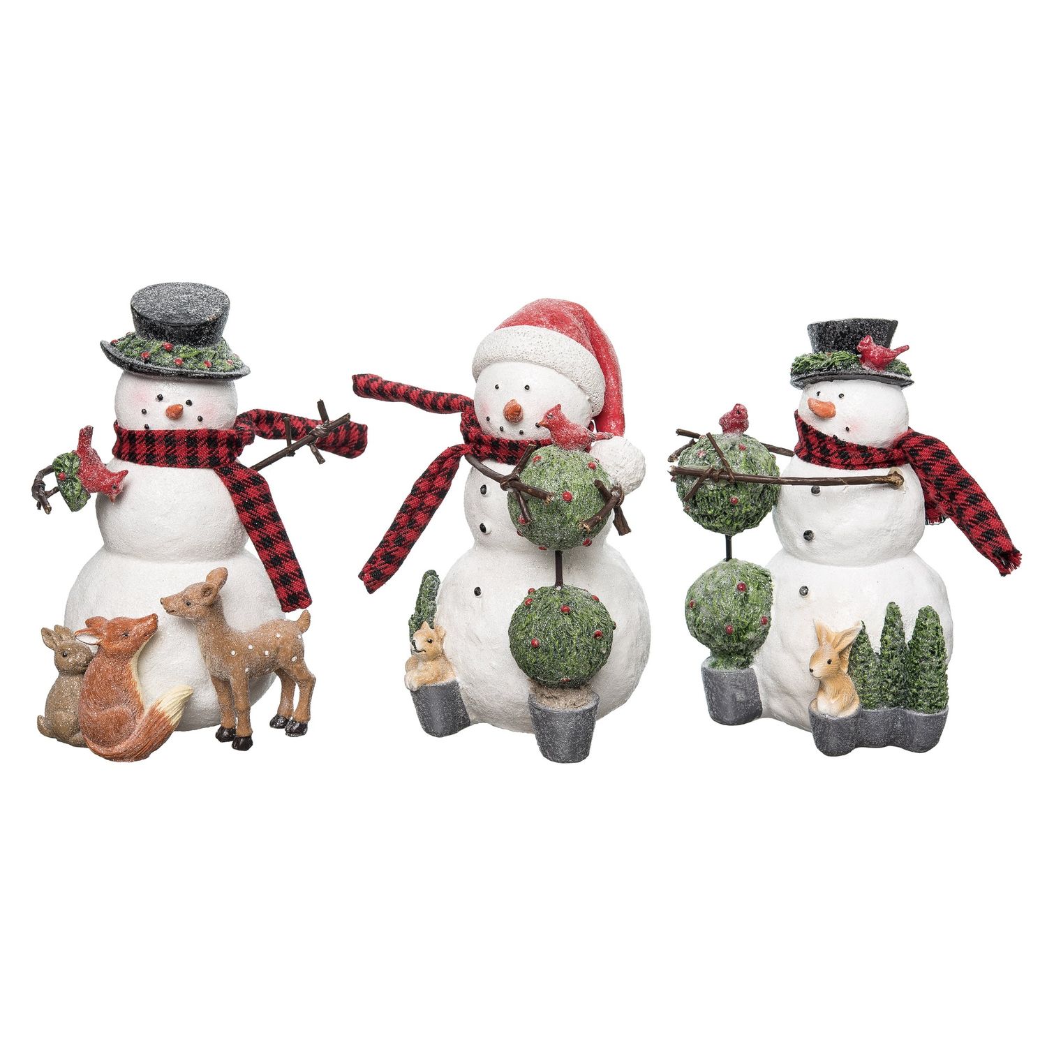 Busy Snowman Figurine - 3 Styles - Sold Individually