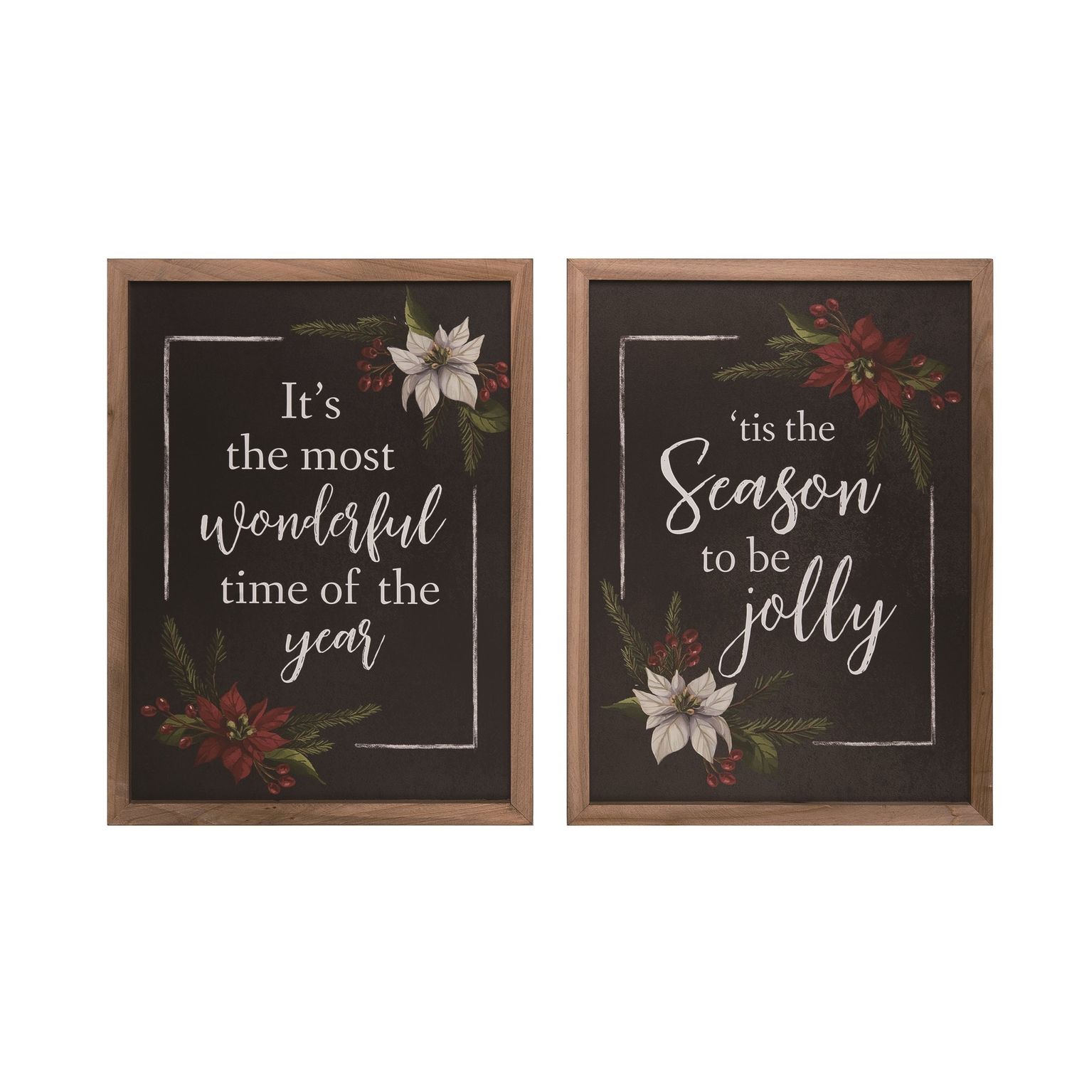 Rustic Christmas Wall Sign - 2 Styles - Sold Individually