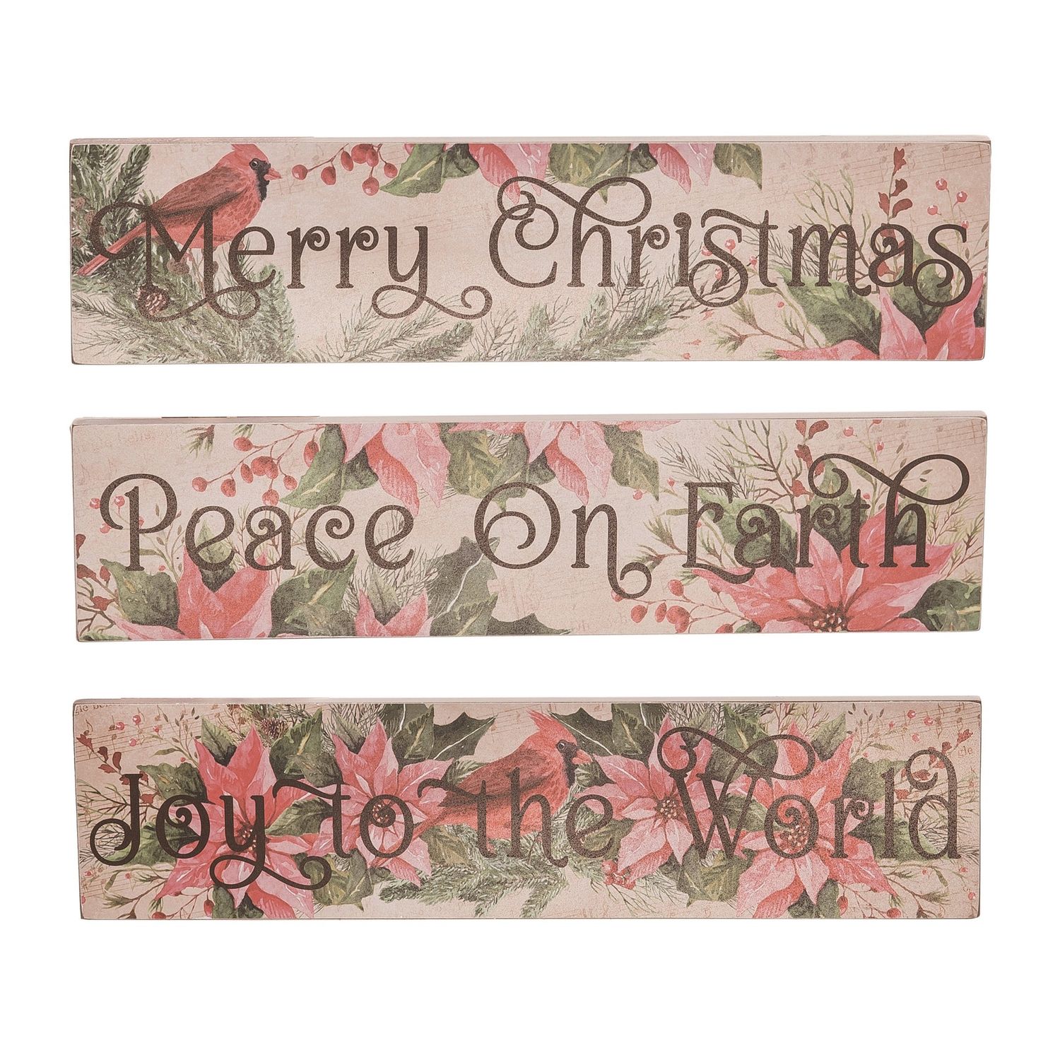 Christmas Plank Sign - 3 Styles - Sold Individually