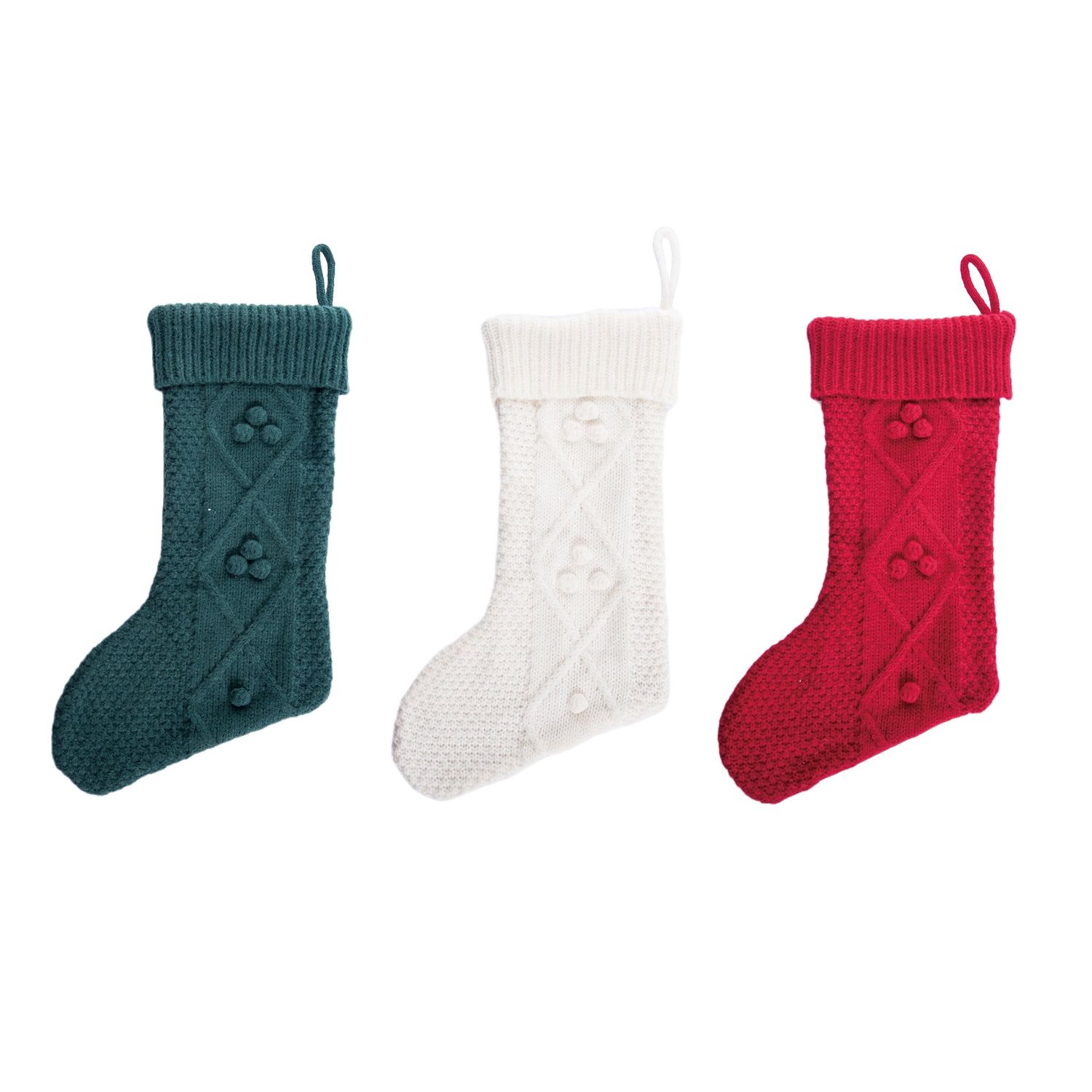 Traditional Knit Stocking - 3 Styles - Sold Individually