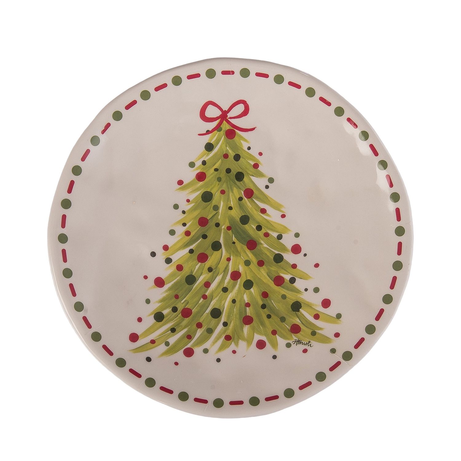 Ceramic Plate - Dot Tree