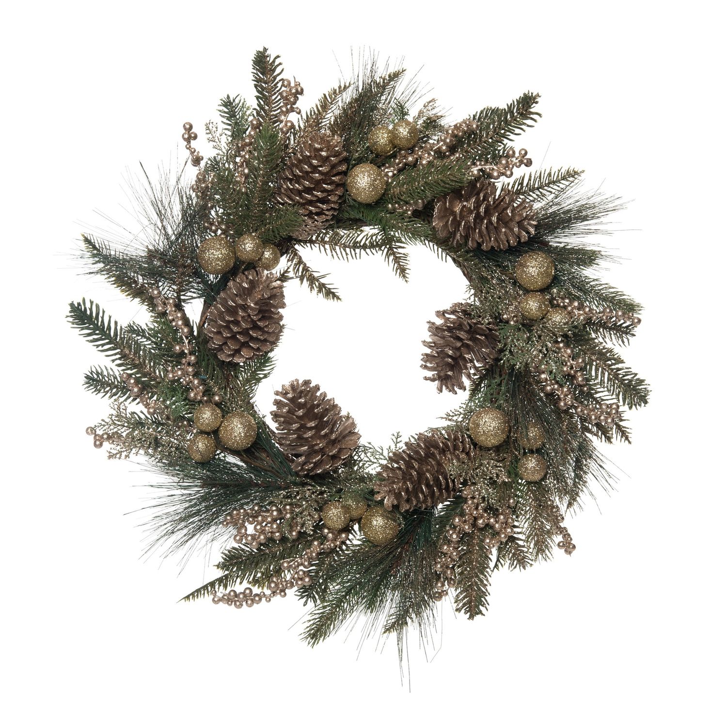Pine Wreath - Gold