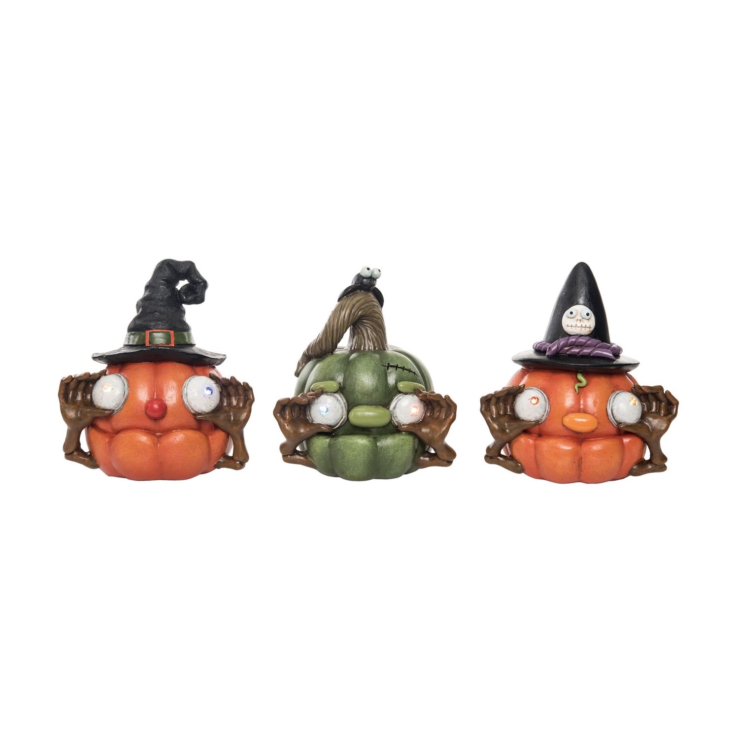 Lit Googley Eye Pumpkin - 3 Styles - Sold Individually