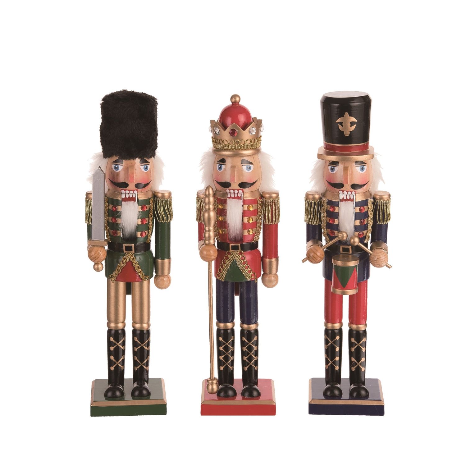 Wood Royal Nutcracker - 3 Styles - Sold Individually