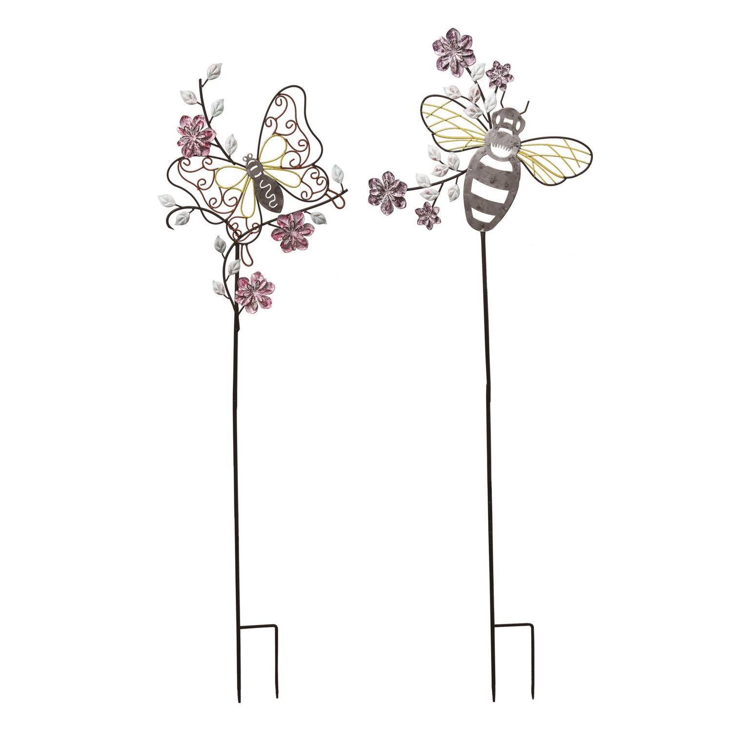 Metal Pollinator Garden Stake - 2 Styles - Sold Individually