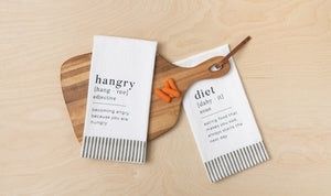 Funny Fabric Tea Towel - 2 Styles - Sold Individually