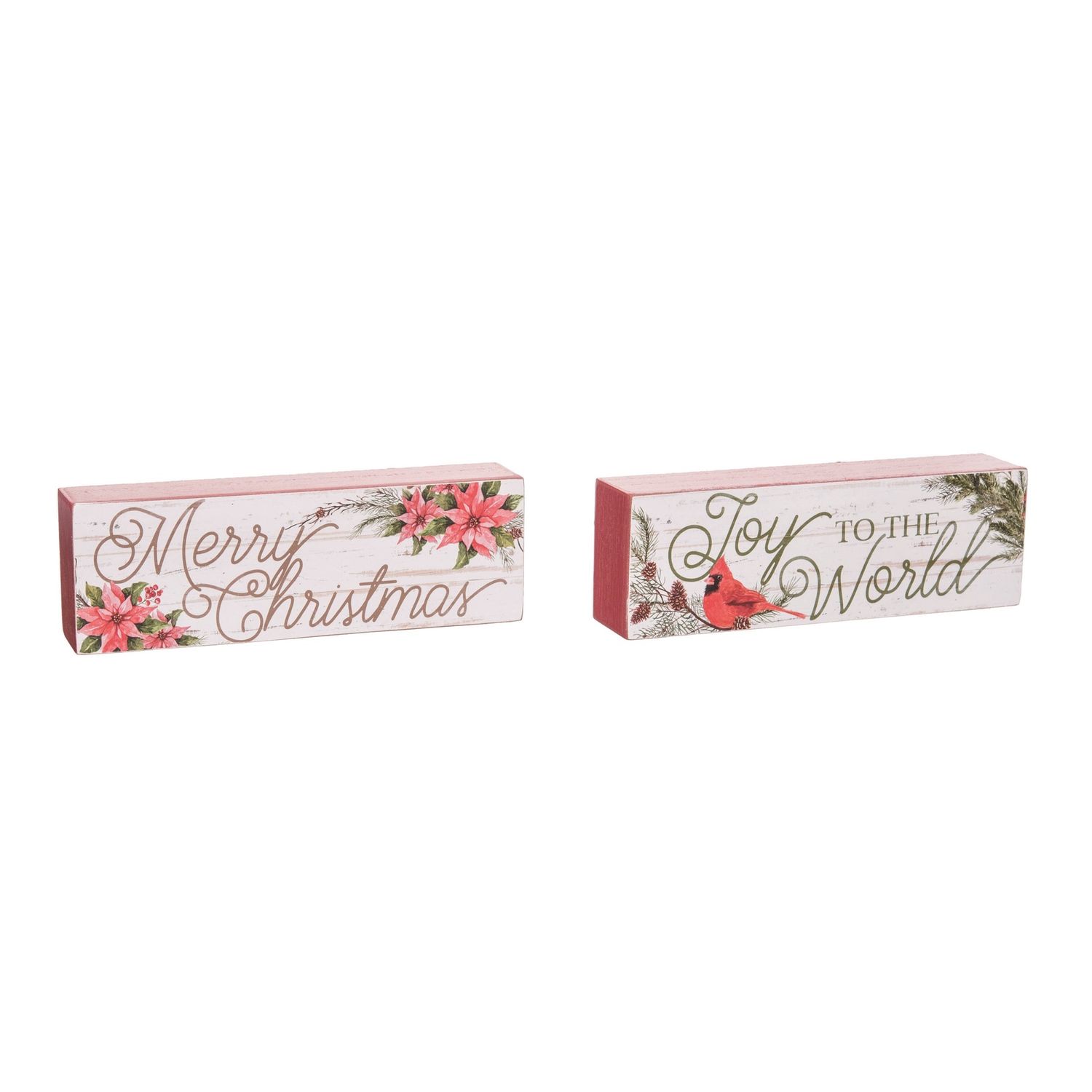 Christmas Rectangle Box Sign - 2 Styles - Sold Individually