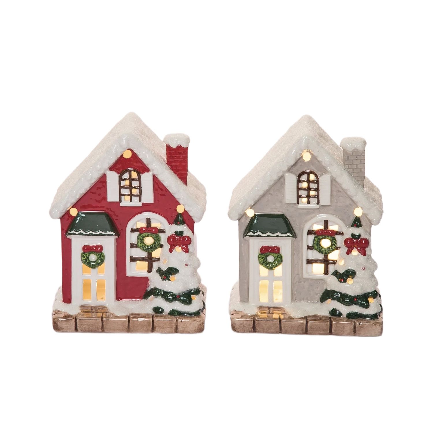 Lit Gingerbread Cottage - 2 Styles - Sold Individually