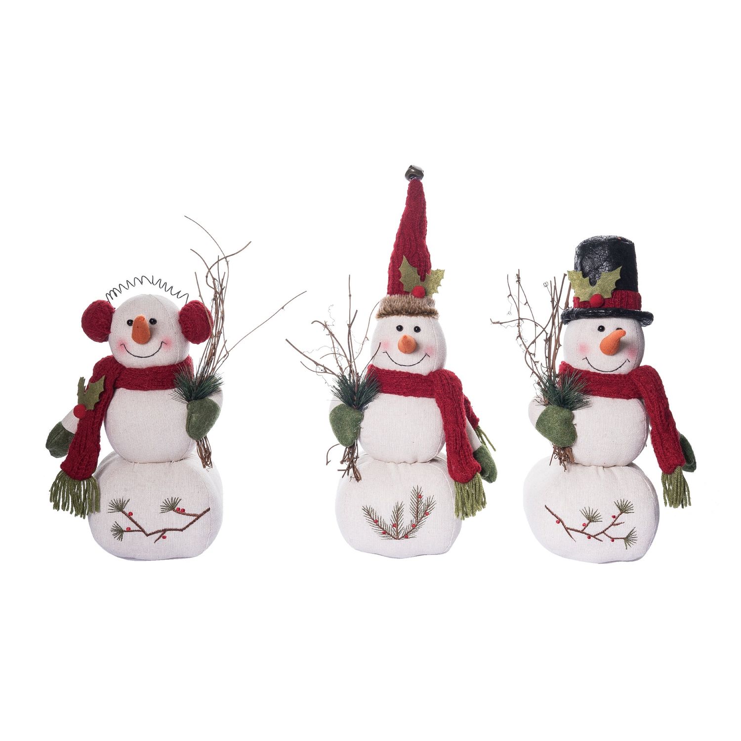Embroidered Snowman - 3 Styles - Sold Individually
