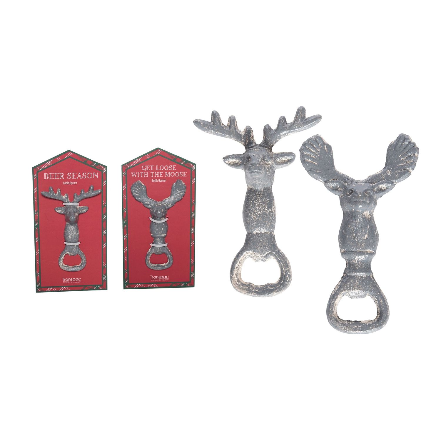Rustic Bottle Opener - 2 Styles - Deer, Moose - Sold Individually