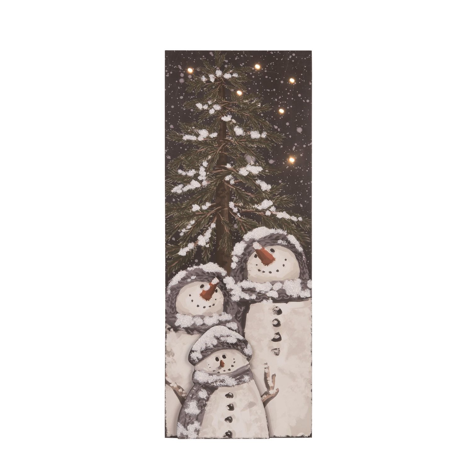 Gazing Snowman Light Up Wall Art