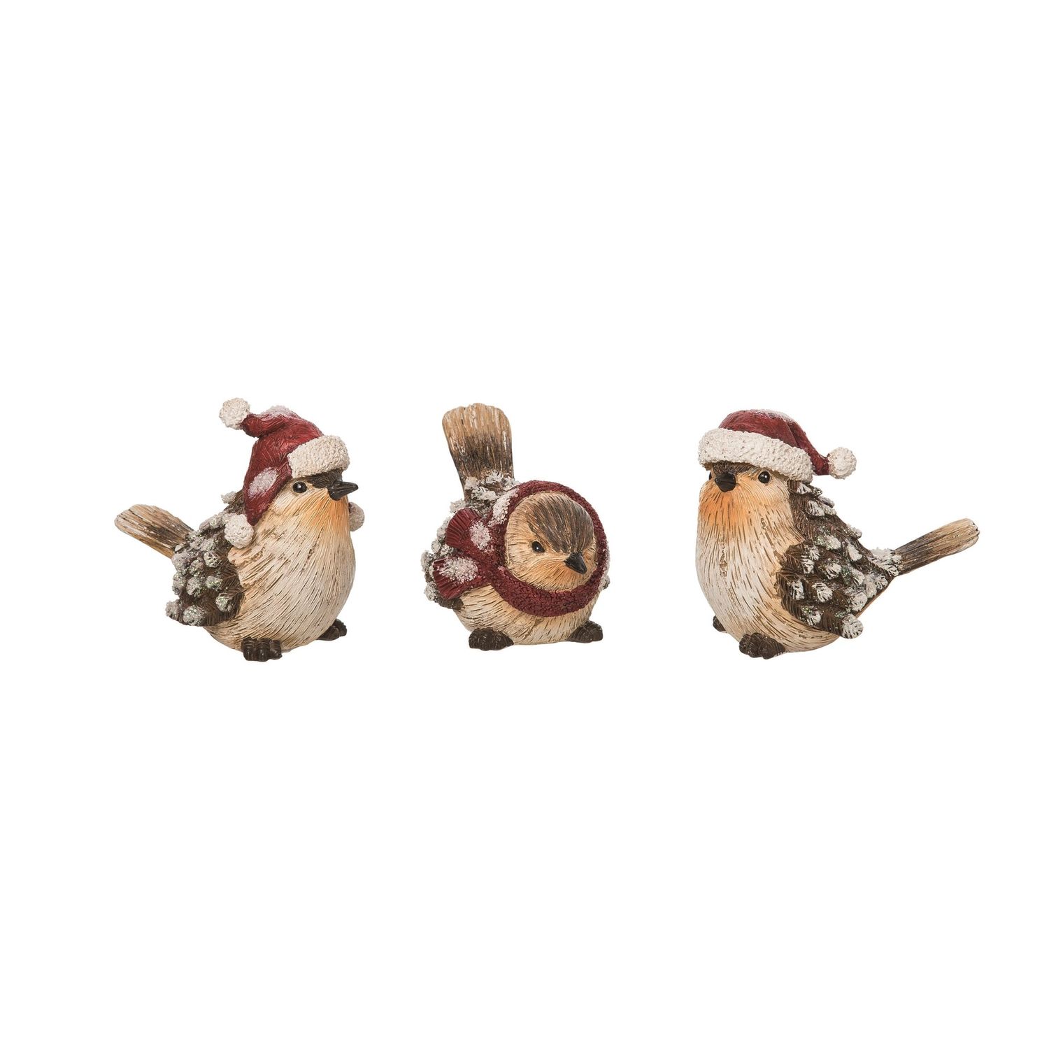 Snowy Pinecone Bird - 3 Styles - Sold Individually