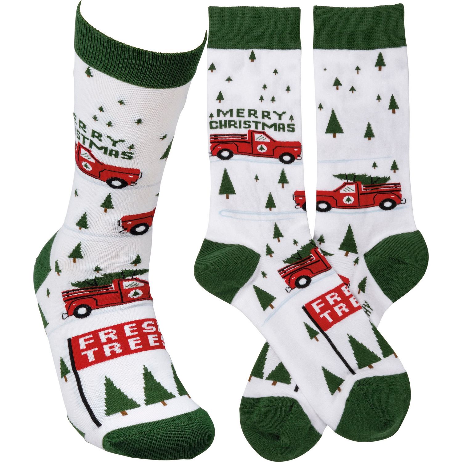 Christmas Socks - Truck &amp; Tree