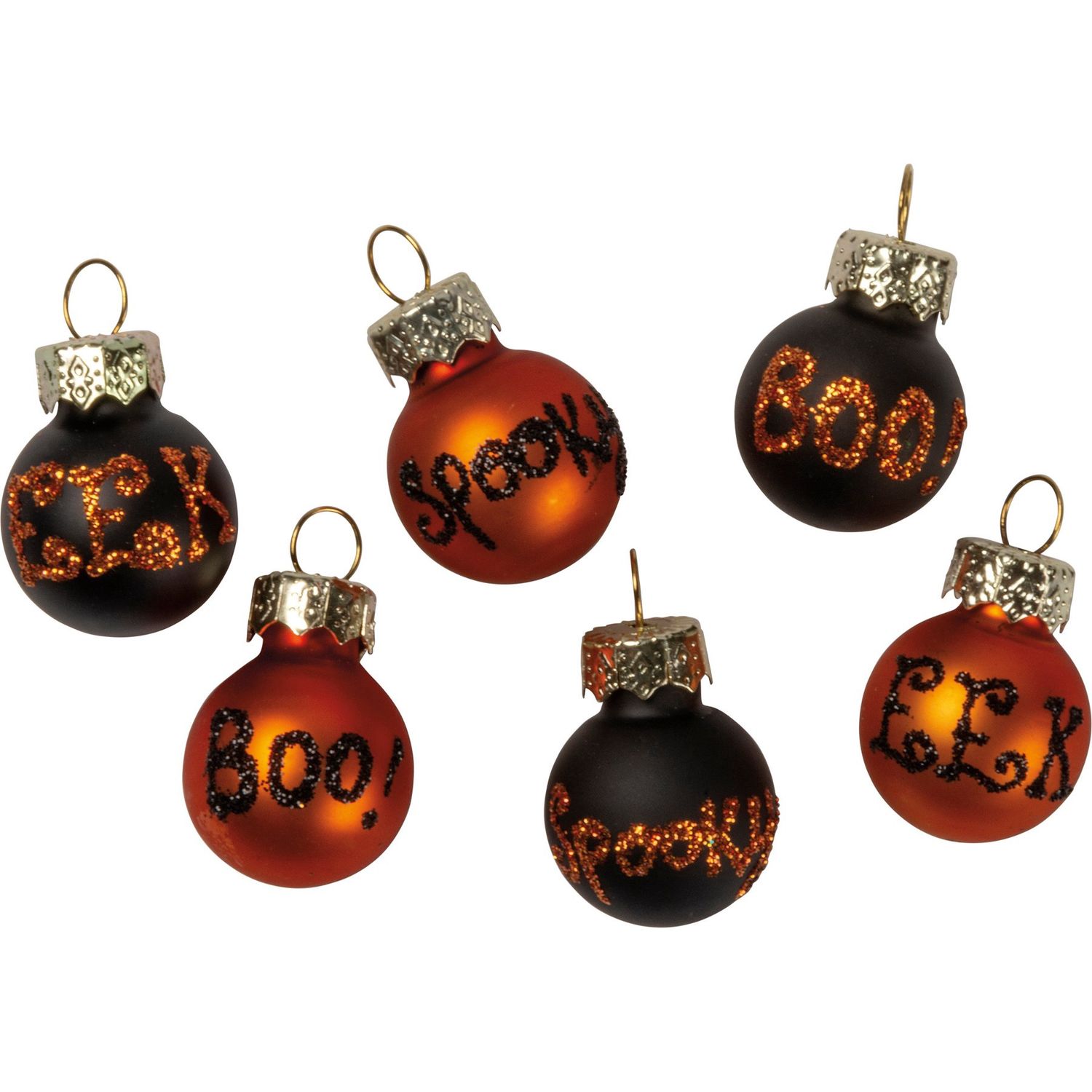 Small Ornament Set - Halloween Orange/Black