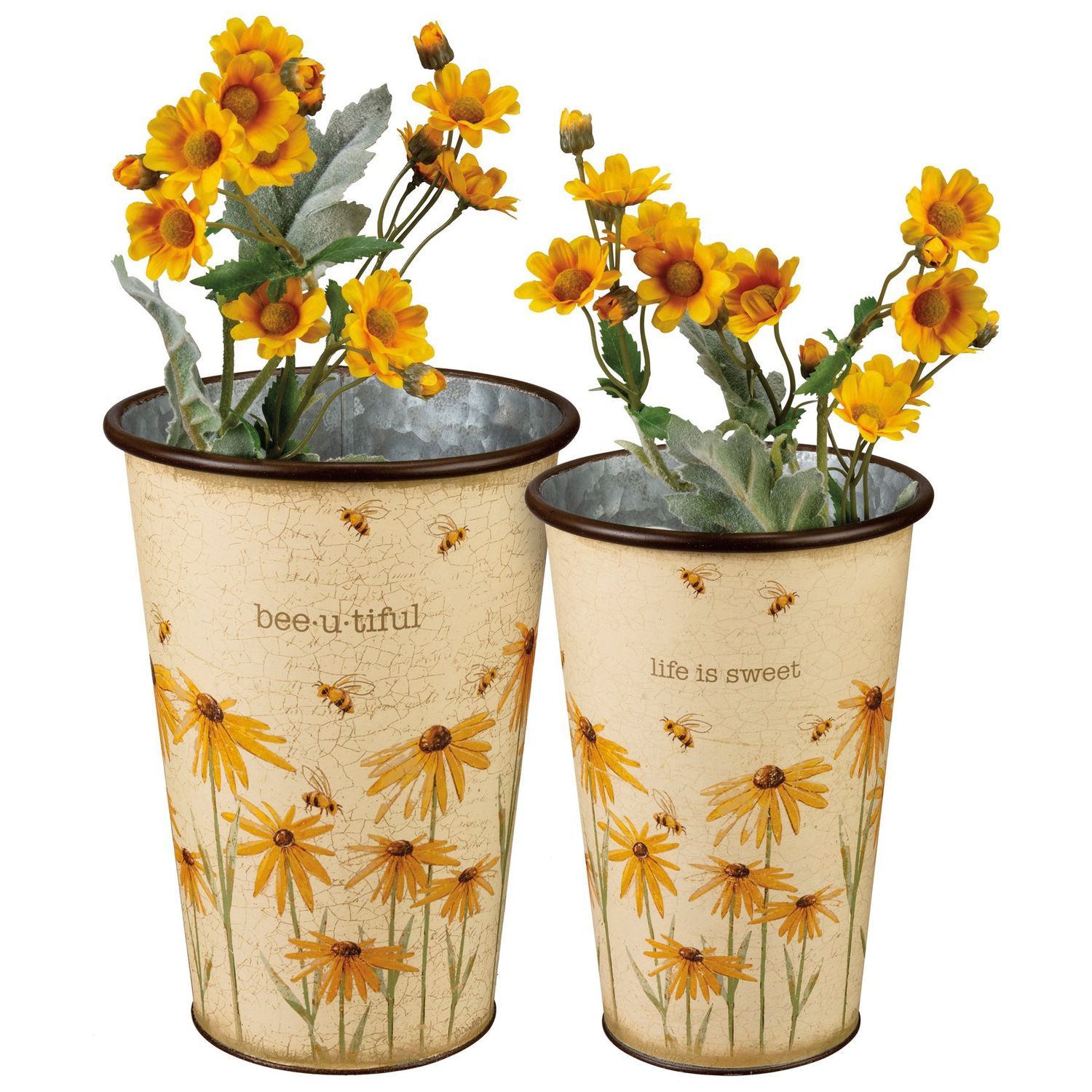 Galvanized Metal Vase - Life Is Sweet Small