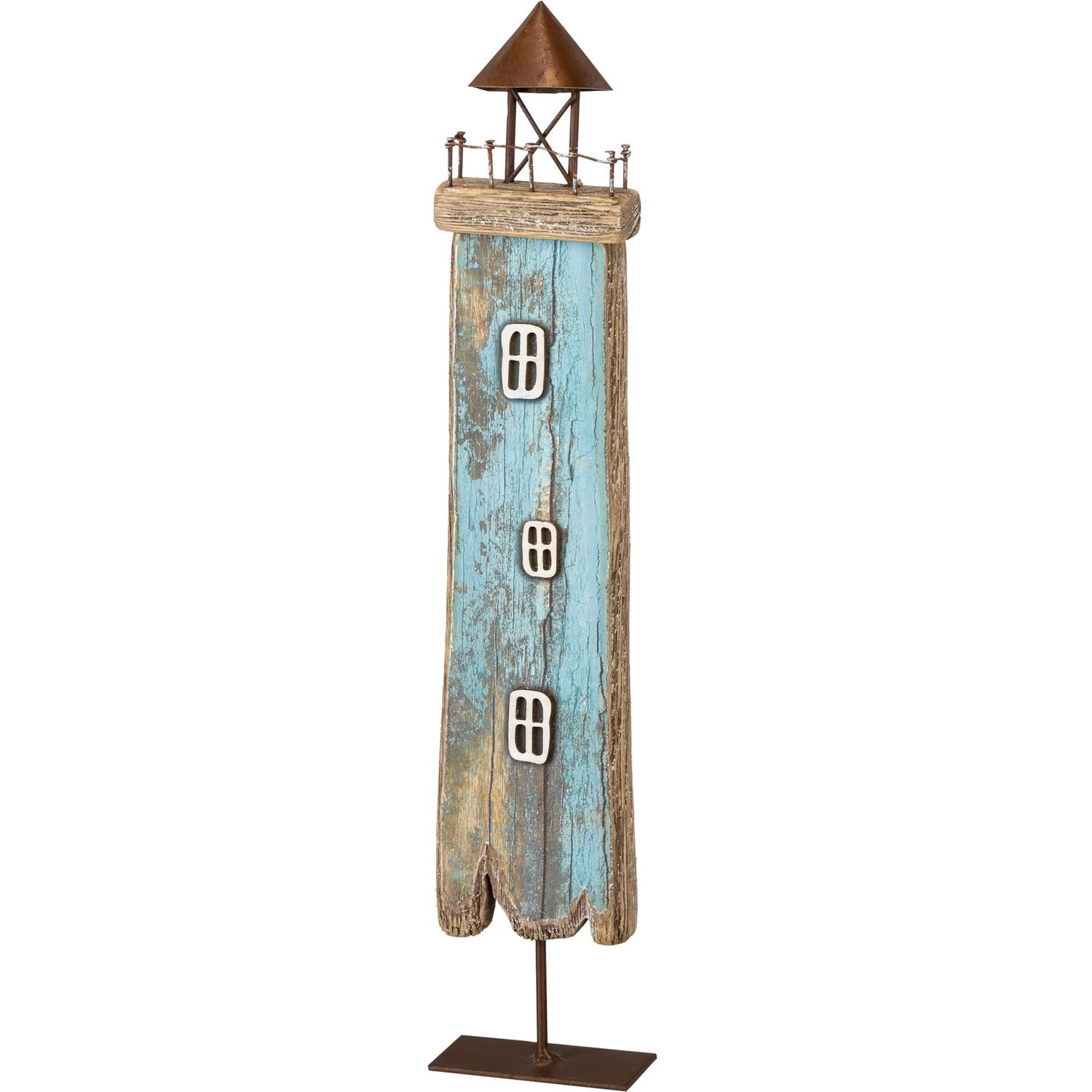 Lighthouse Sitter  - Blue - 14"