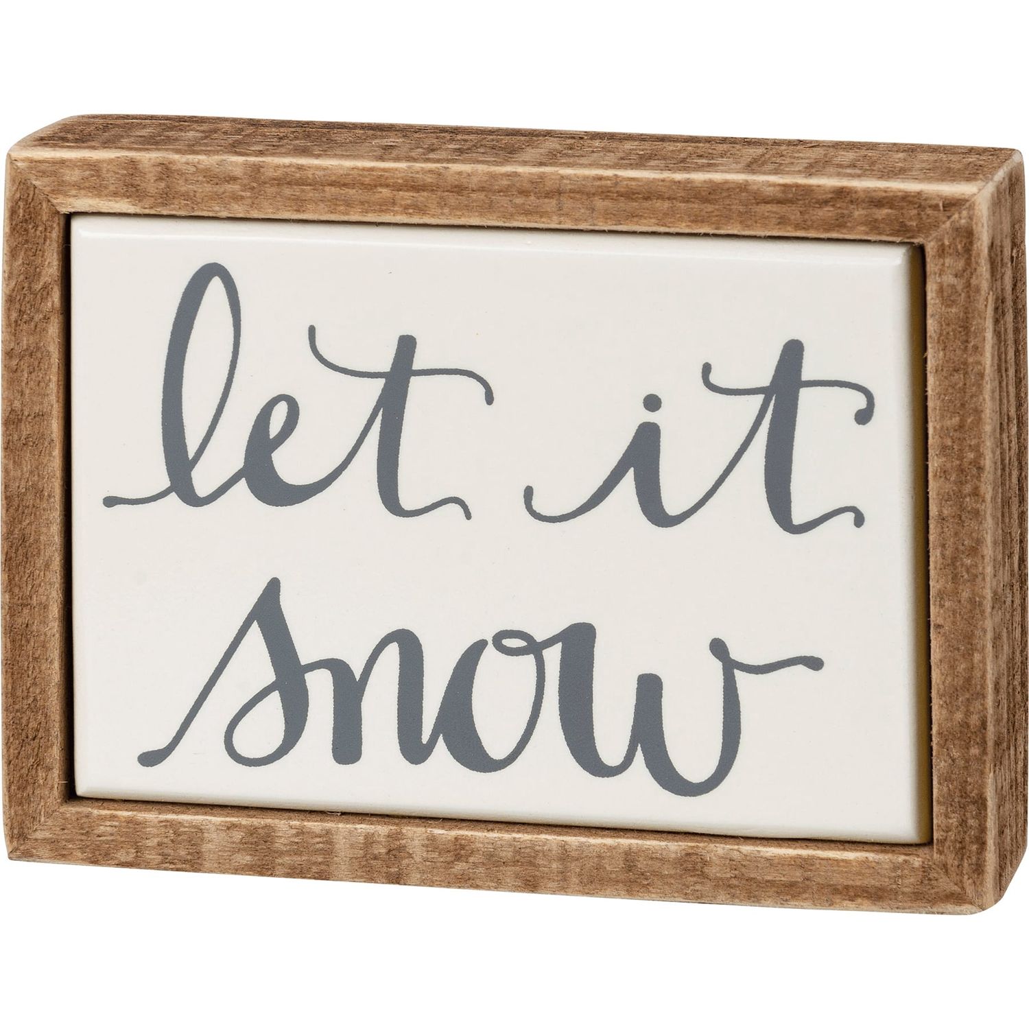 Mini Box Sign - Let It Snow