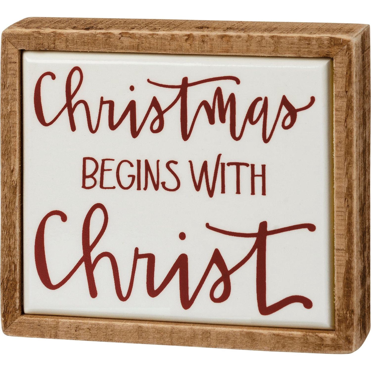 Mini Box Sign - Christmas Begins