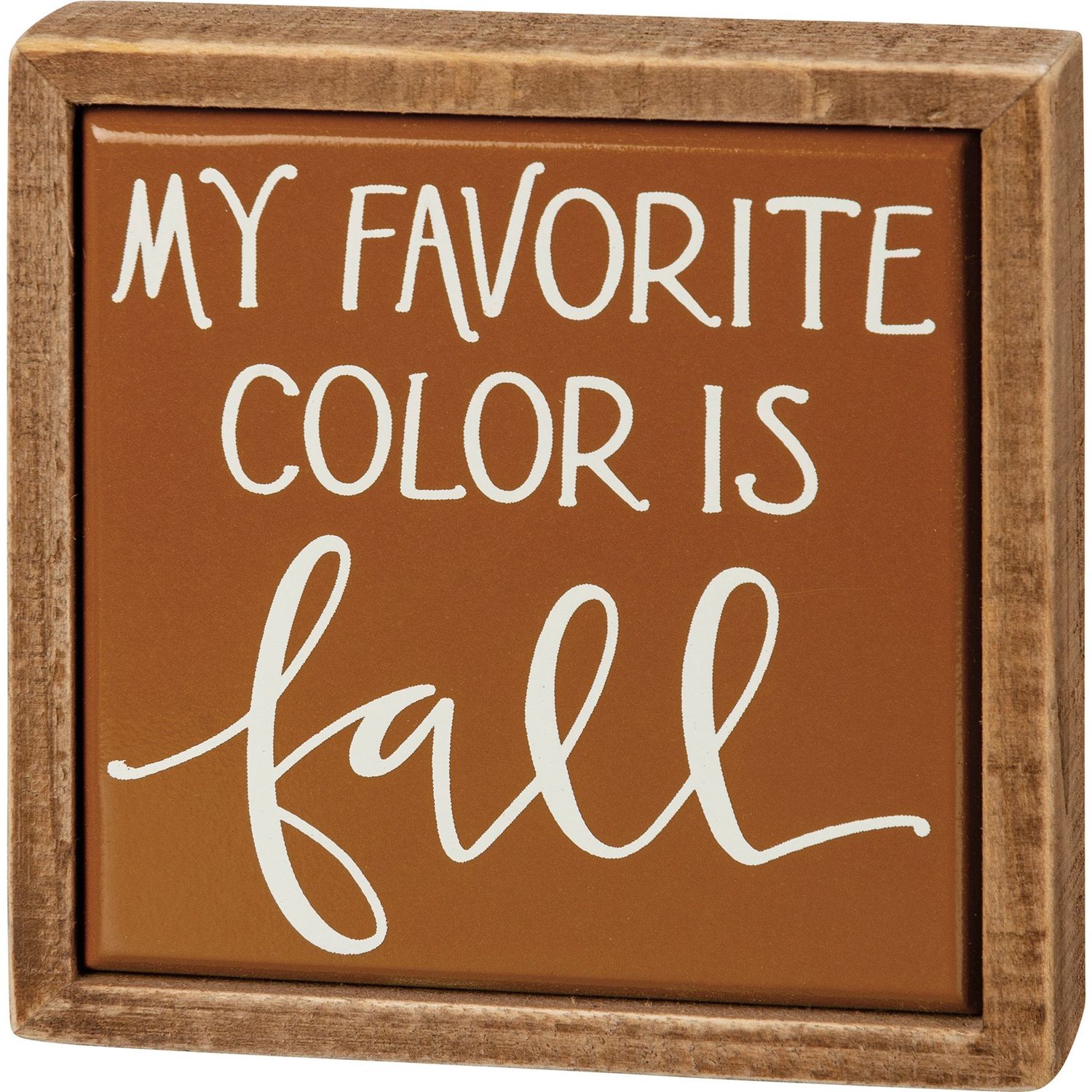 Mini Box Sign - Favorite Color Is Fall
