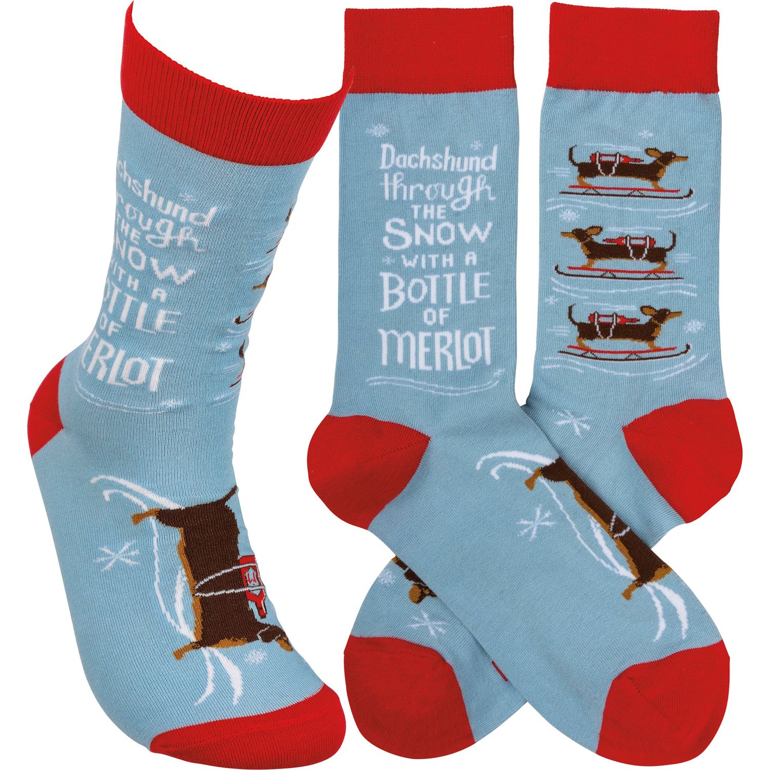 Christmas Socks - Bottle Of Merlot