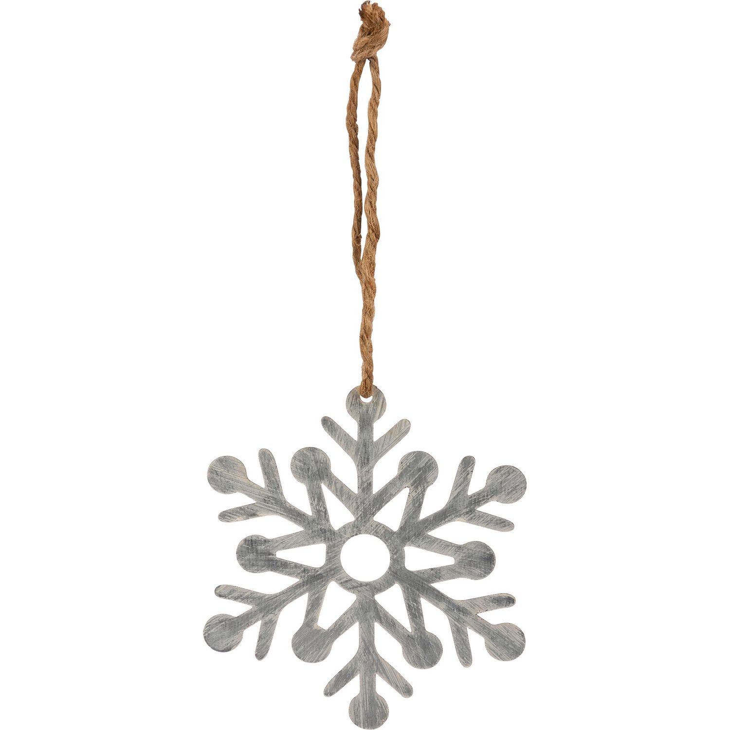 Metal Snowflake Ornament - Silver