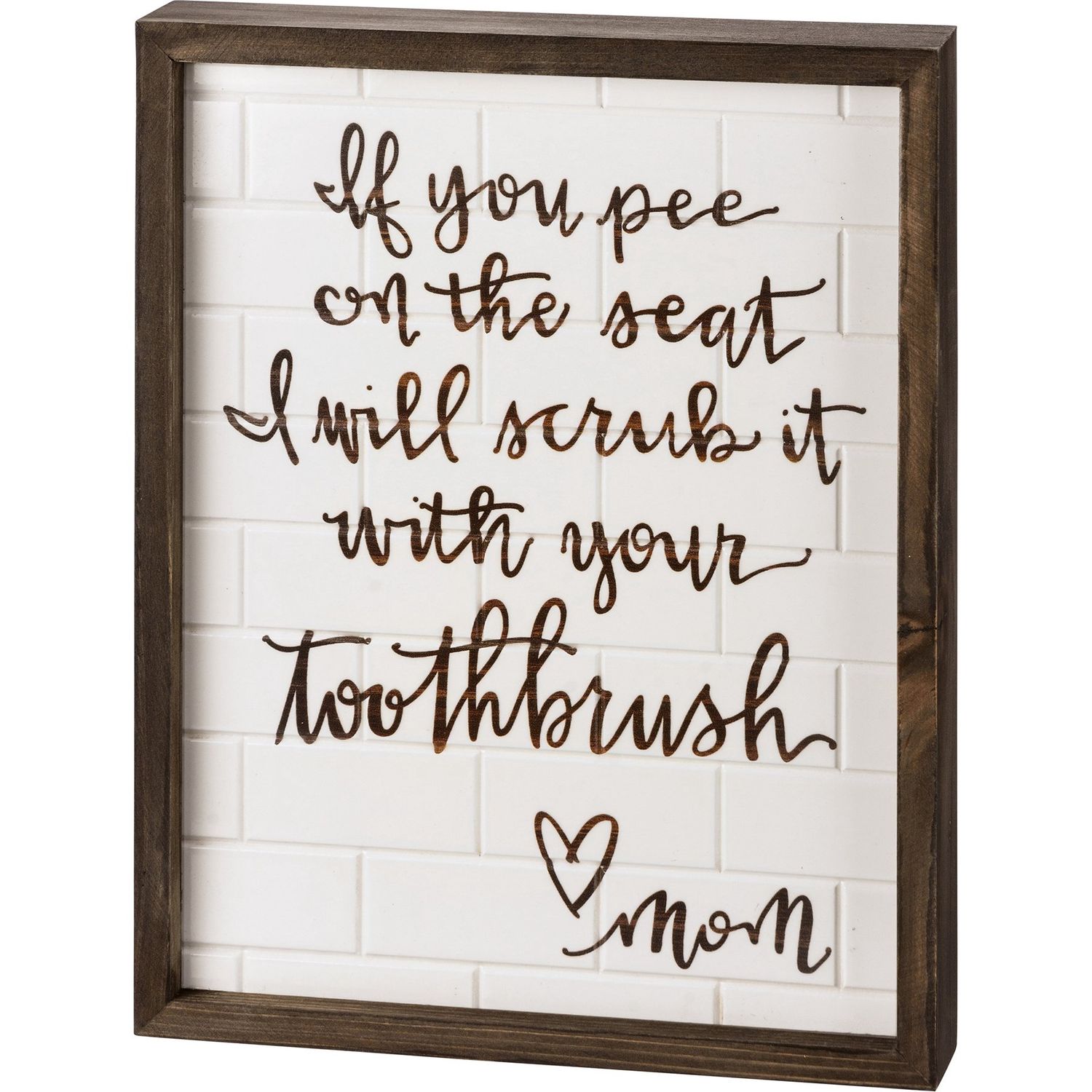 Inset Box Sign - Love Mom