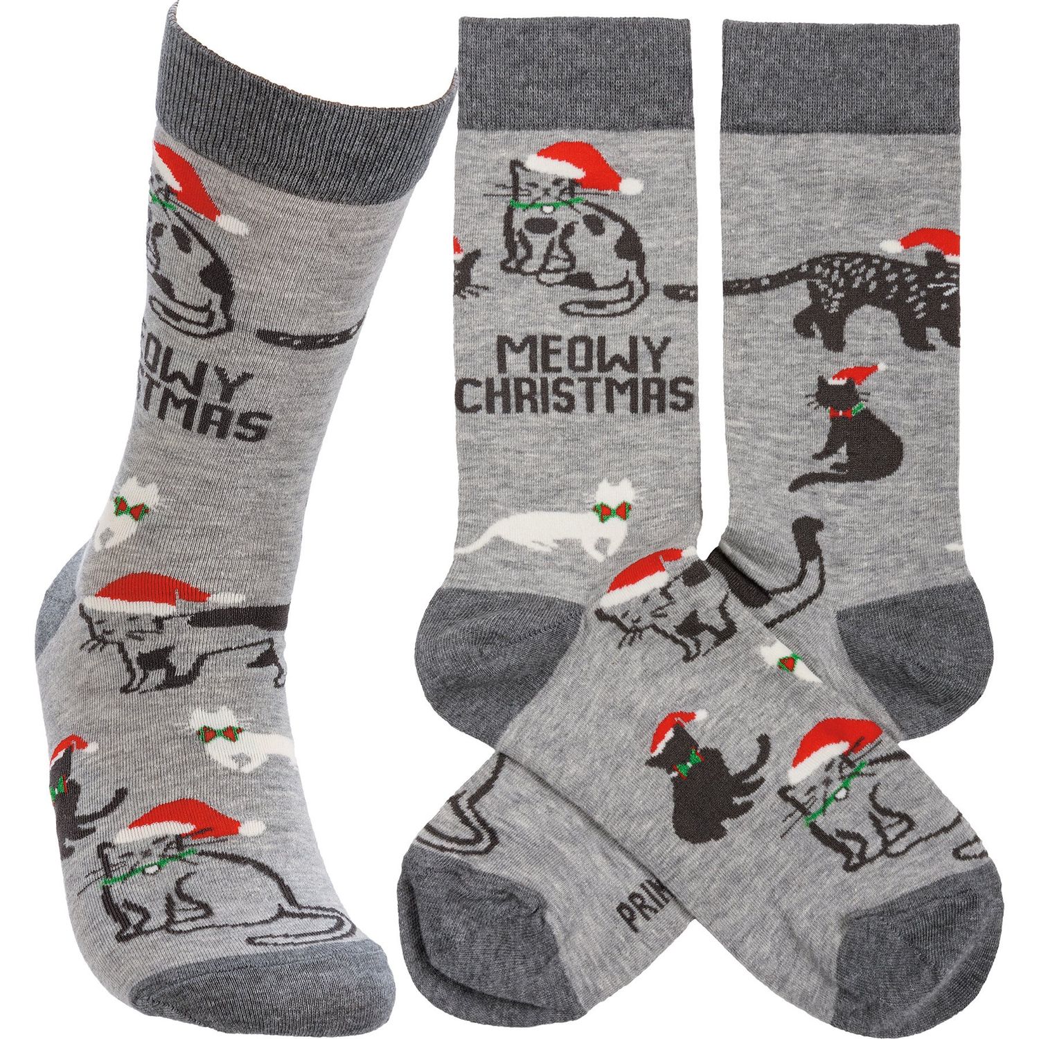 Christmas Socks - Meowy Christmas