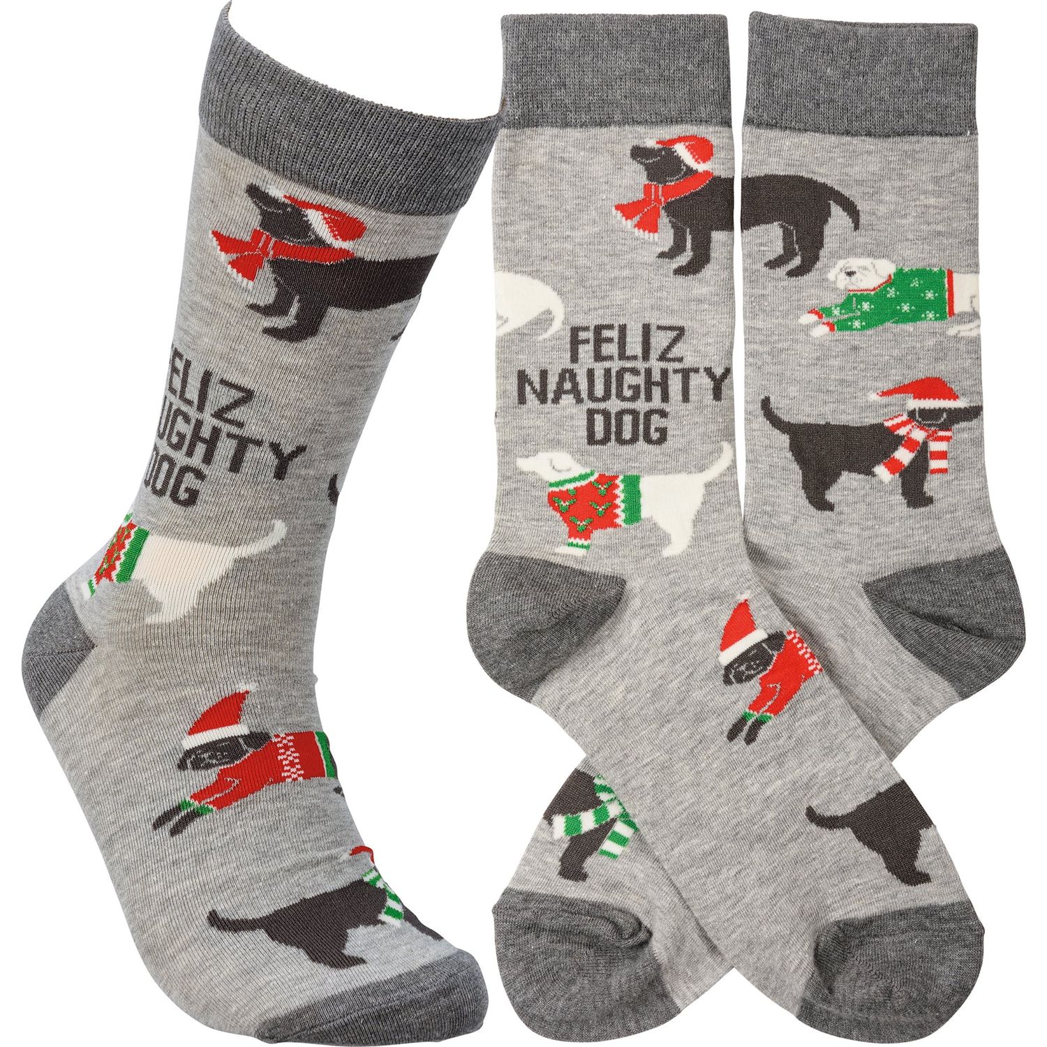 Christmas Socks - Feliz Naughty Dog
