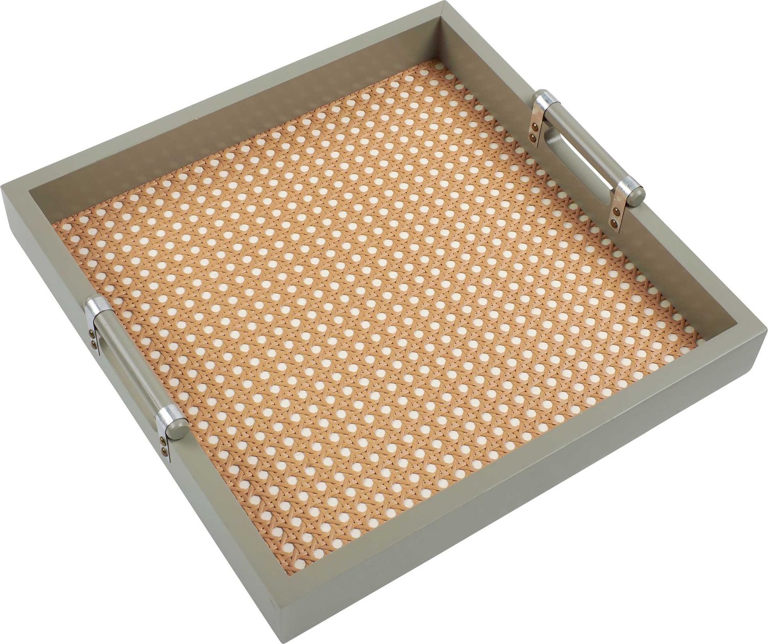 Simply Peaceful Grey Handled Tray