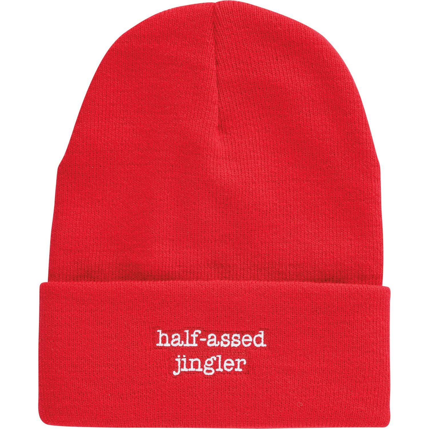 Red Christmas Beanie - Half Assed Jingler One Size Fits Most